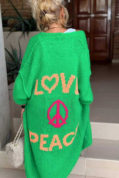 Lovely – Oversized Knitted Long Cardigan