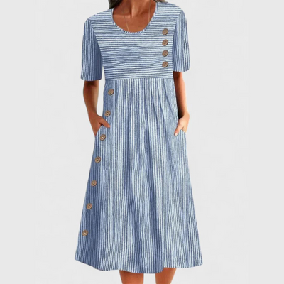 Wanda – Striped Midi Dress