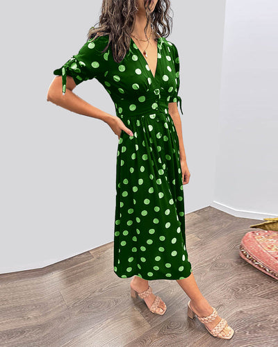 Monique – Elegant Polka Dot Dress