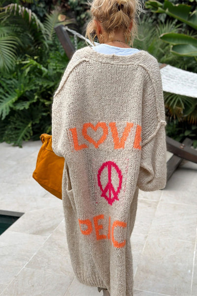 Lovely – Oversized Knitted Long Cardigan