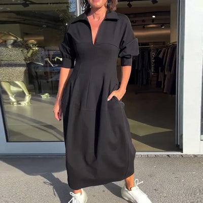 Kate – Relaxed Fit Long Dress with Pockets