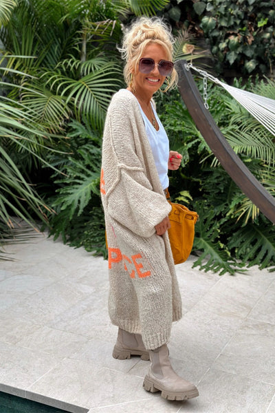 Lovely – Oversized Knitted Long Cardigan