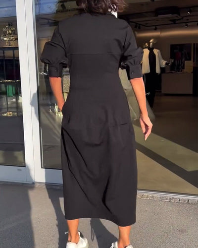 Kate – Relaxed Fit Long Dress with Pockets