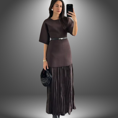 Lennox – Elegant Spliced Knitted Long Dress