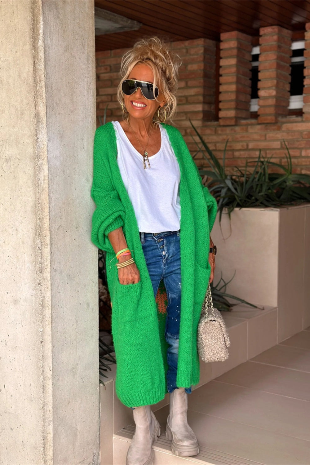Lovely – Oversized Knitted Long Cardigan