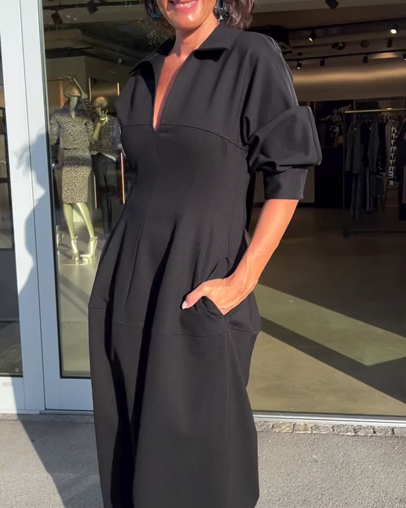 Kate – Relaxed Fit Long Dress with Pockets