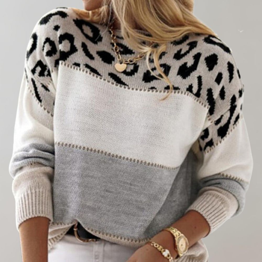 Charlene – Leopard Print Casual Jumper