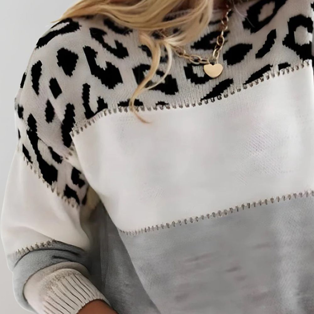 Charlene – Leopard Print Casual Jumper