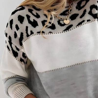 Charlene – Leopard Print Casual Jumper