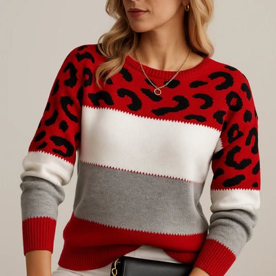 Charlene – Leopard Print Casual Jumper