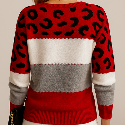 Charlene – Leopard Print Casual Jumper