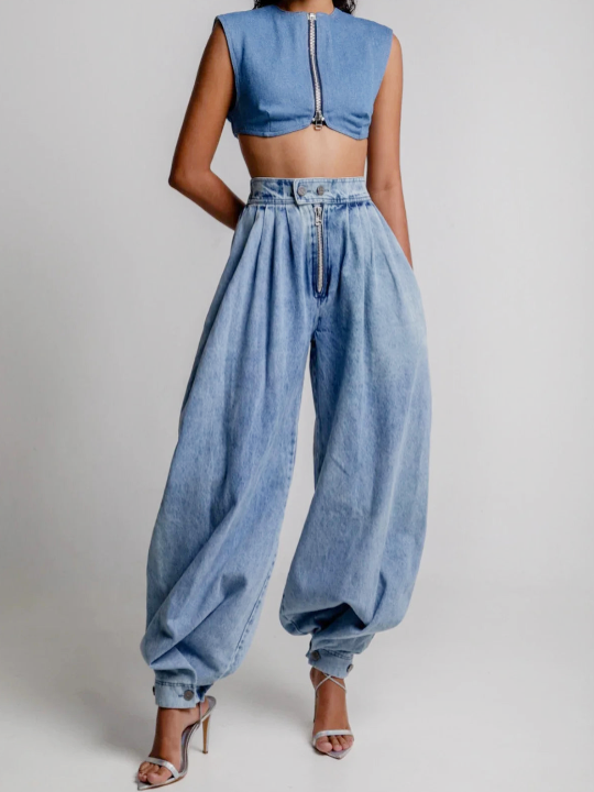 Una – High Waist Balloon Jeans