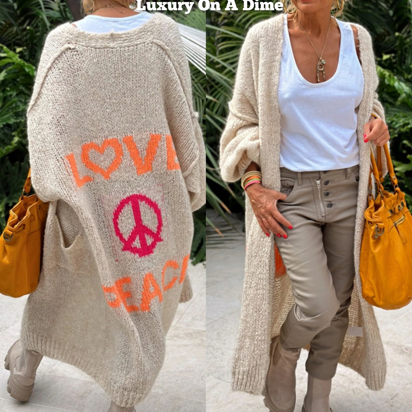 Lovely – Oversized Knitted Long Cardigan