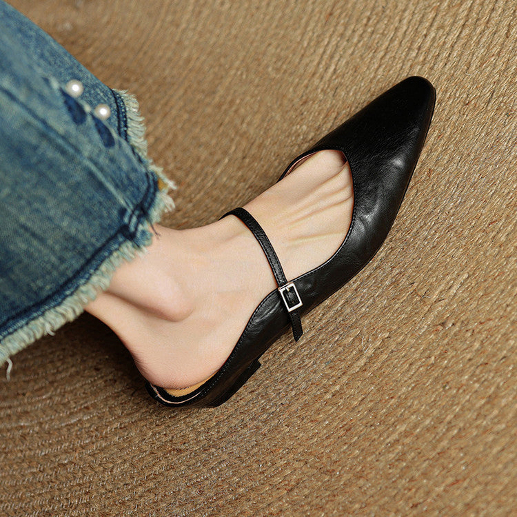 Orella – Leather Mary-Jane Mules