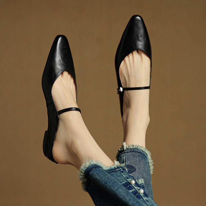 Orella – Leather Mary-Jane Mules