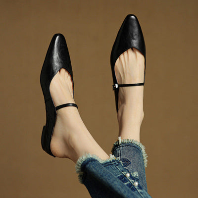 Orella – Leather Mary-Jane Mules