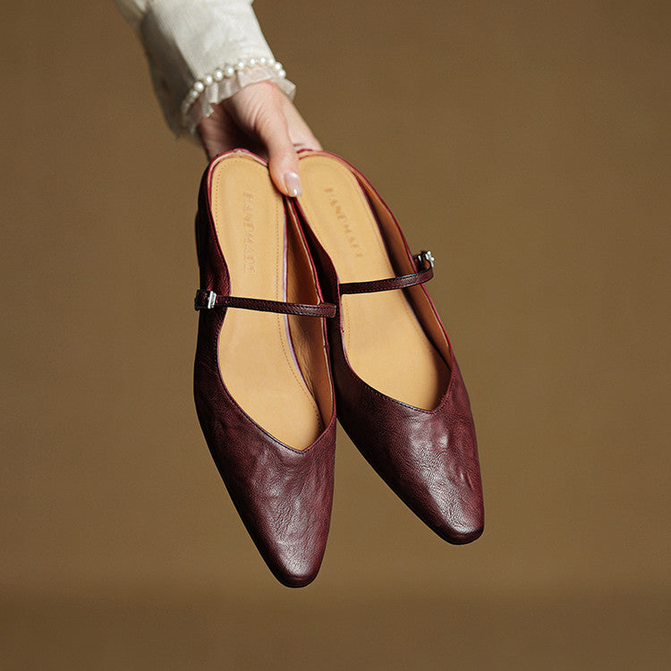 Orella – Leather Mary-Jane Mules