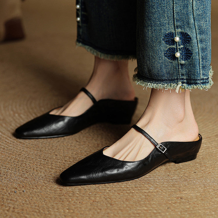 Orella – Leather Mary-Jane Mules