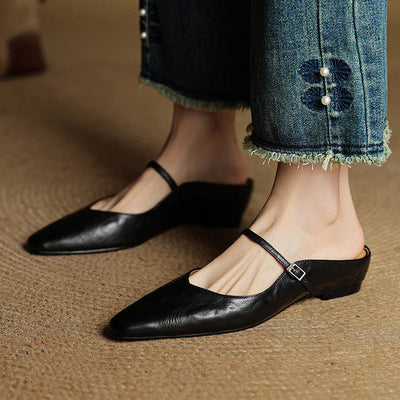 Orella – Leather Mary-Jane Mules