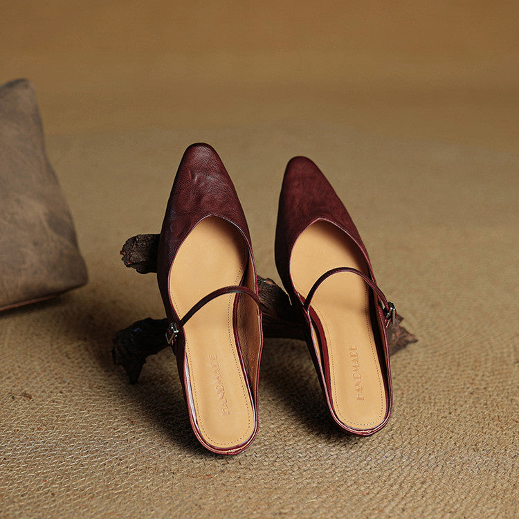 Orella – Leather Mary-Jane Mules