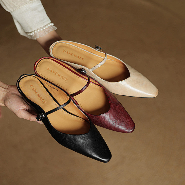 Orella – Leather Mary-Jane Mules
