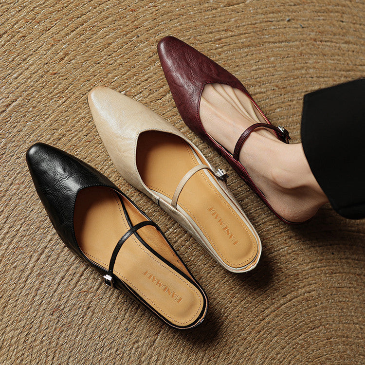 Orella – Leather Mary-Jane Mules