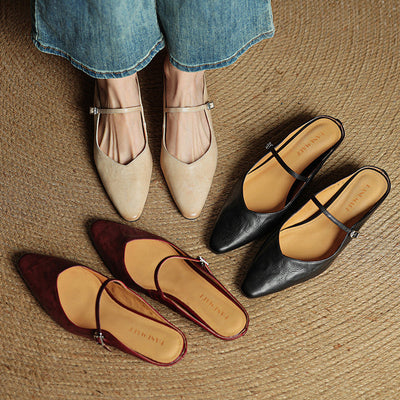 Orella – Leather Mary-Jane Mules