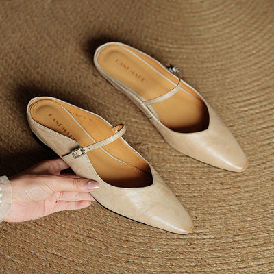 Orella – Leather Mary-Jane Mules