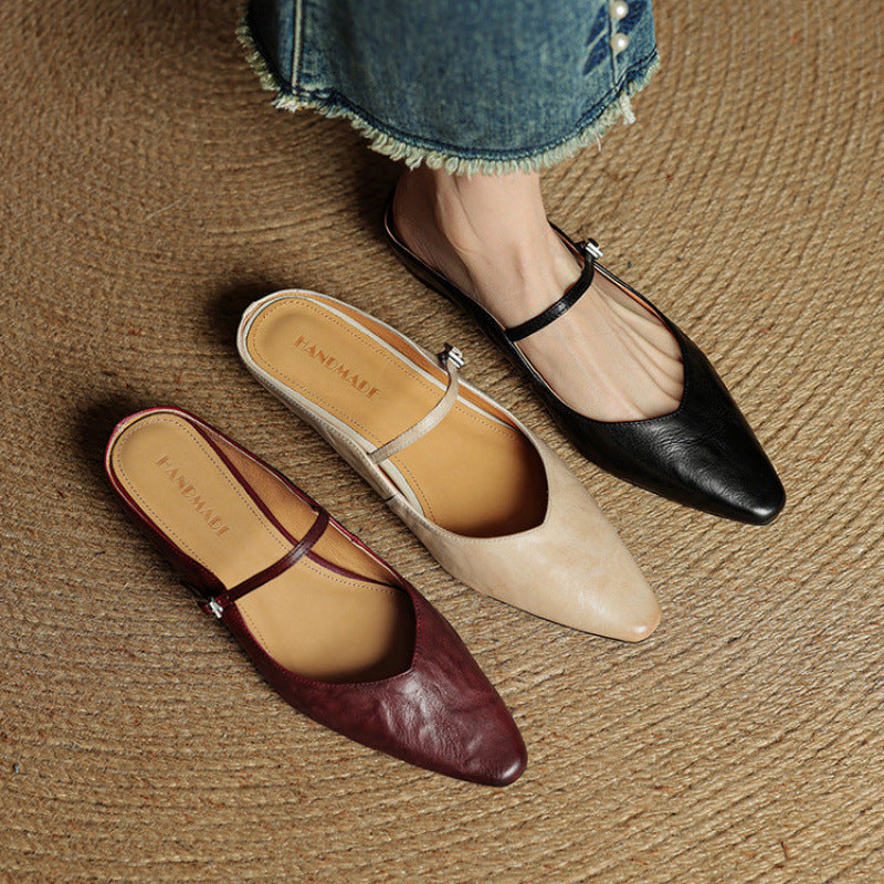 Orella – Leather Mary-Jane Mules