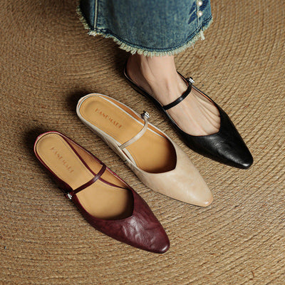 Orella – Leather Mary-Jane Mules