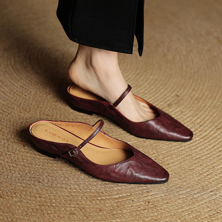 Orella – Leather Mary-Jane Mules