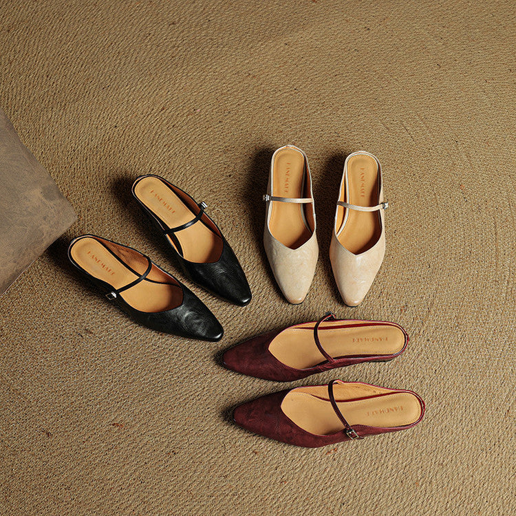 Orella – Leather Mary-Jane Mules
