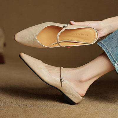 Orella – Leather Mary-Jane Mules