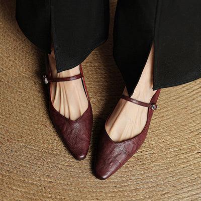 Orella – Leather Mary-Jane Mules