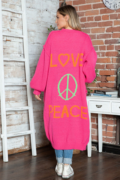 Lovely – Oversized Knitted Long Cardigan