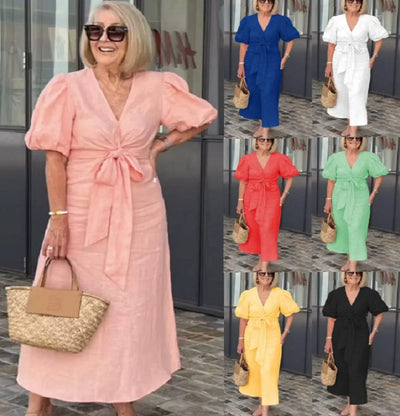 Harper – Elegant V-Neck Dress
