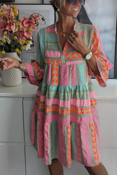 Josie – Linen Tiered Smock Dress