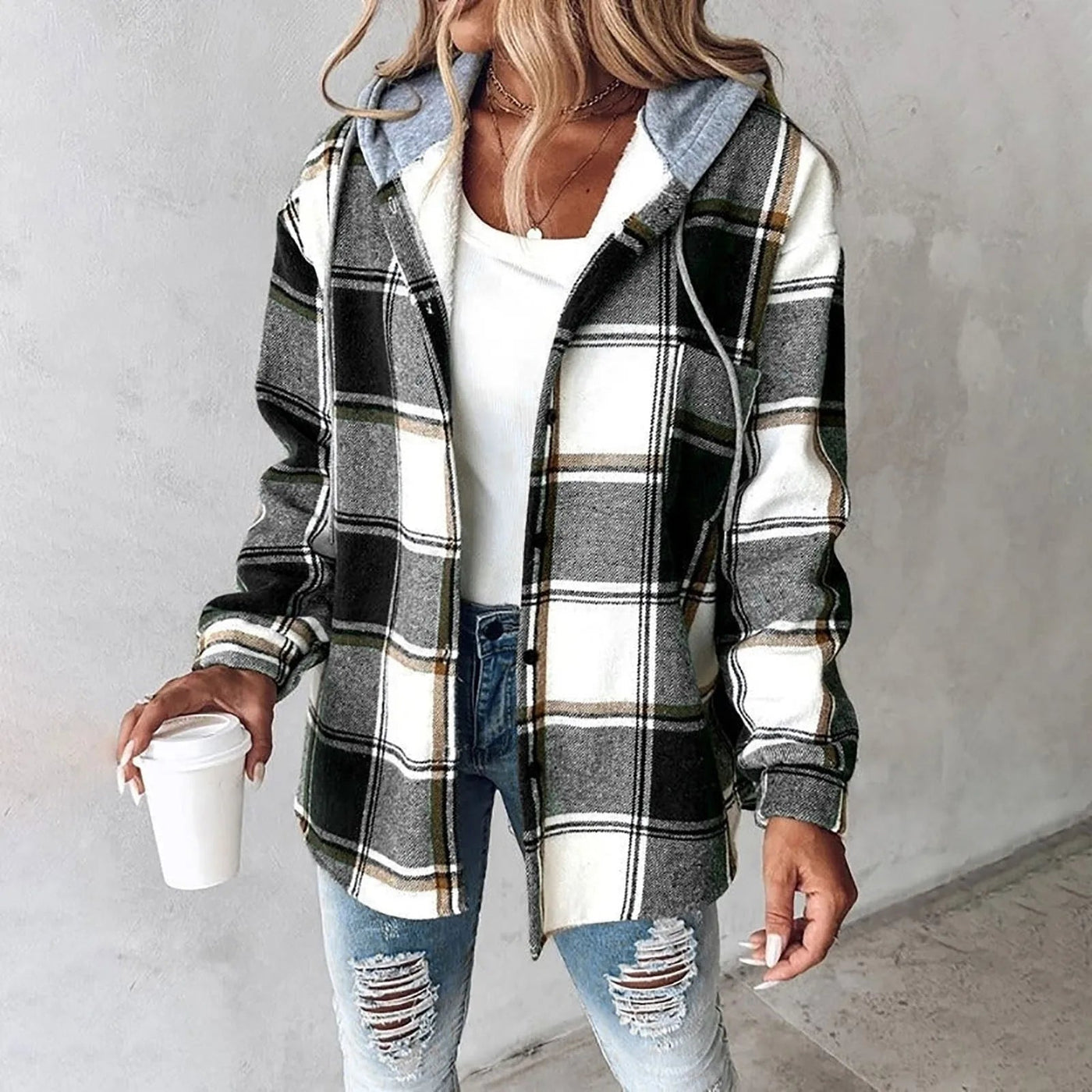 Raven – Checked Hooded Jacket