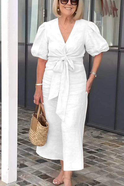 Harper – Elegant V-Neck Dress