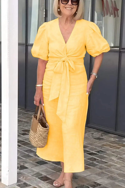 Harper – Elegant V-Neck Dress