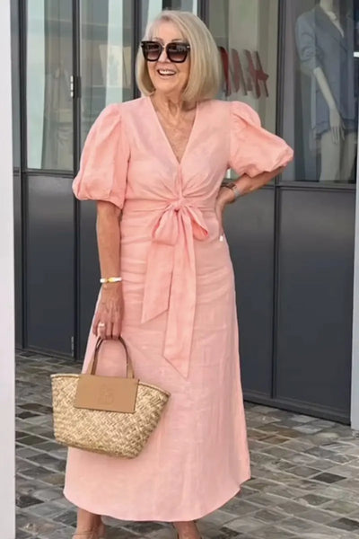 Harper – Elegant V-Neck Dress