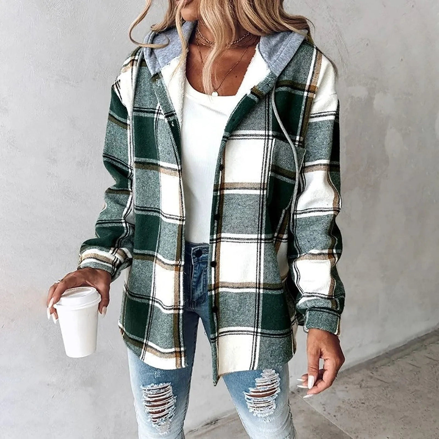 Raven – Checked Hooded Jacket
