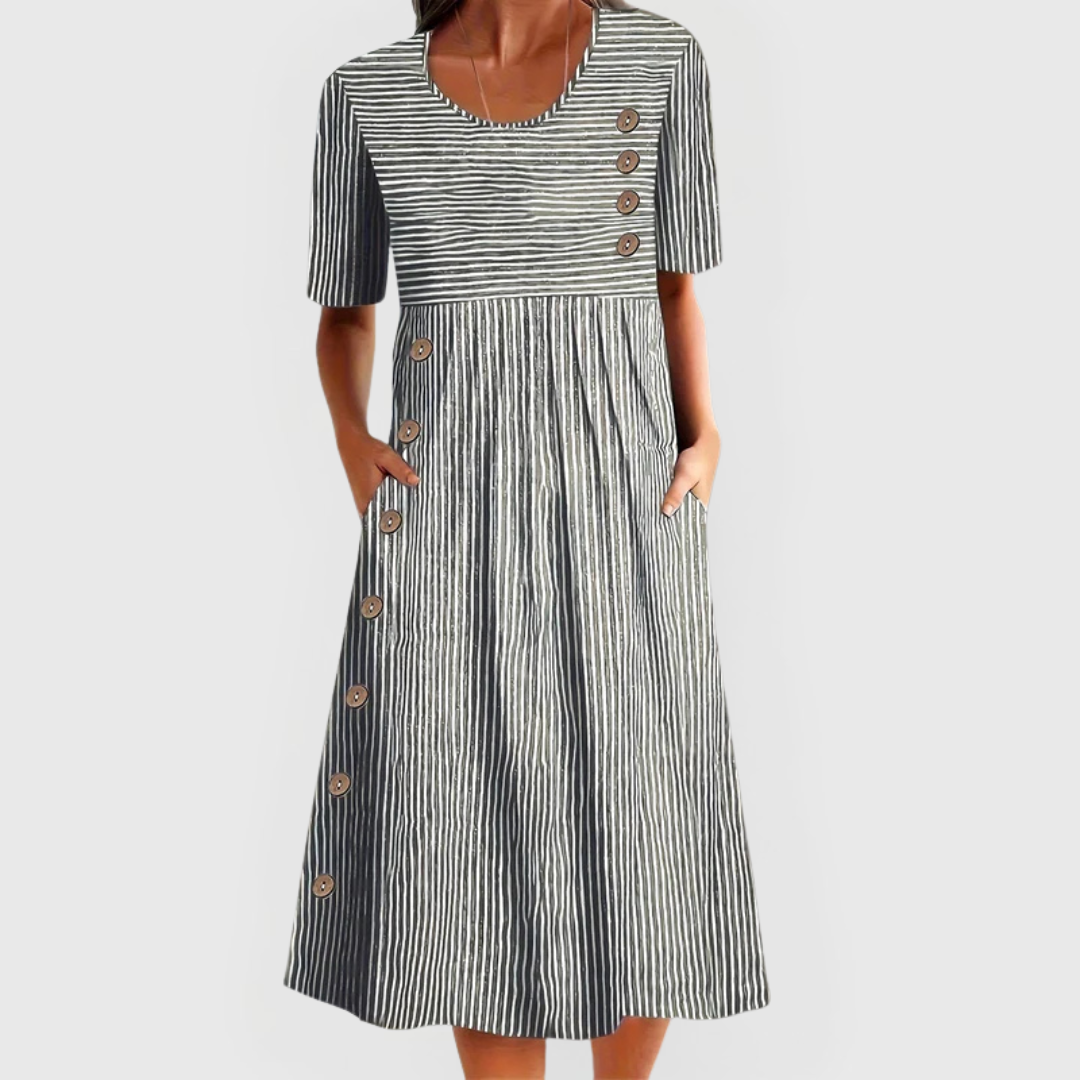 Wanda – Striped Midi Dress