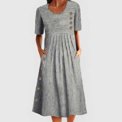 Wanda – Striped Midi Dress