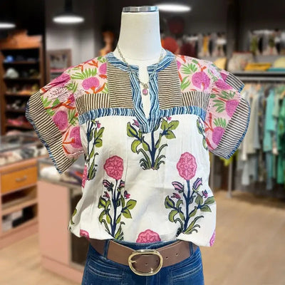 Uriella – Summer Boho Embroidered Blouse