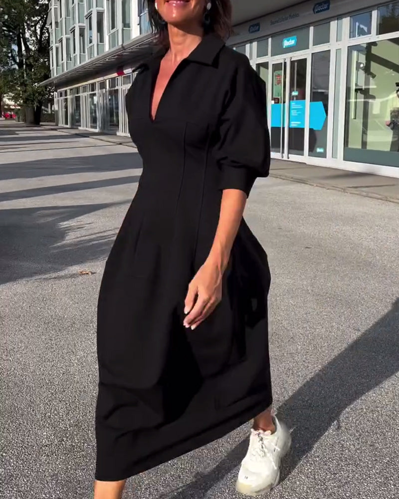 Kate – Relaxed Fit Long Dress with Pockets