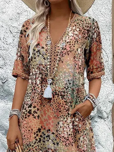 Samantha – Elegant Floral Midi Dress