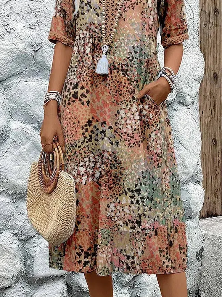 Samantha – Elegant Floral Midi Dress