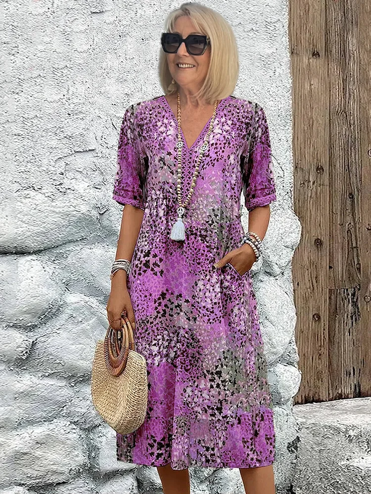 Samantha – Elegant Floral Midi Dress