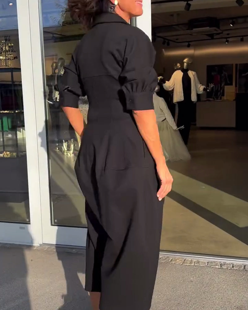 Kate – Relaxed Fit Long Dress with Pockets